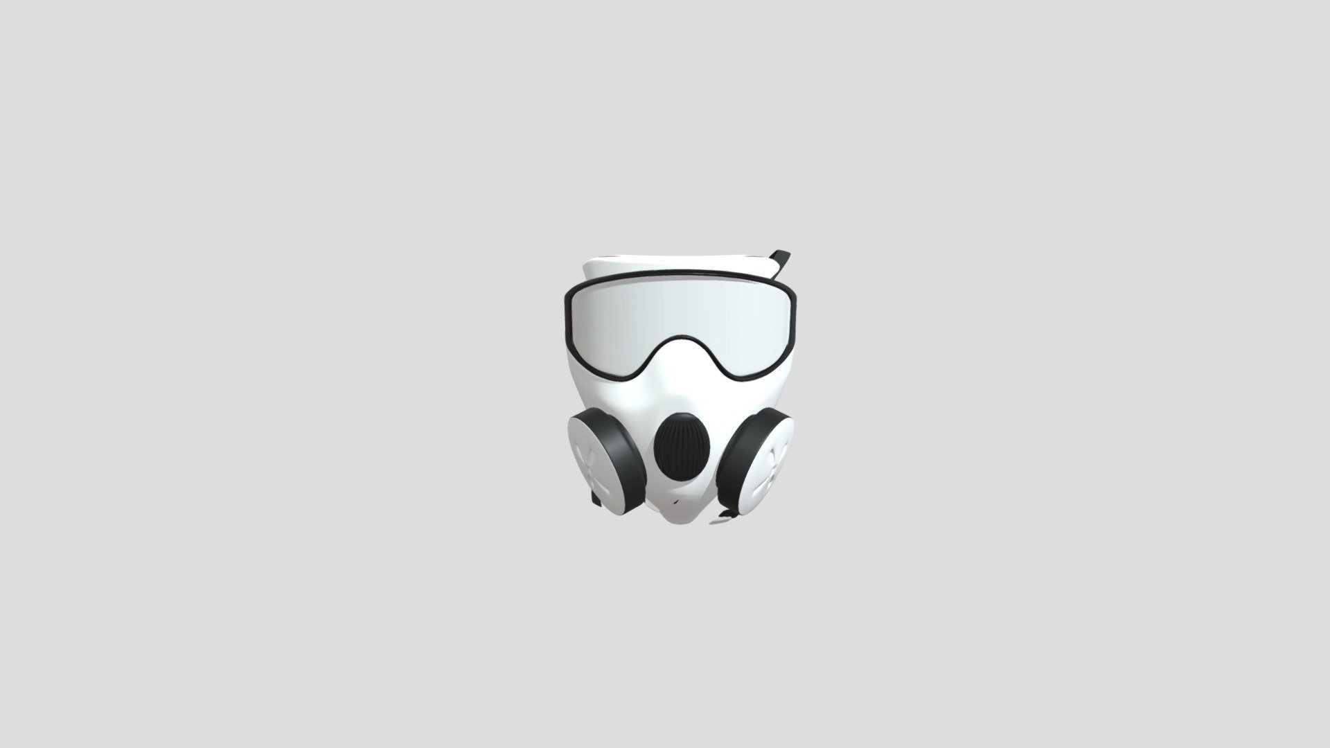 Black White Realistic Gas Mask
