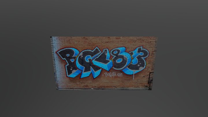 BG183 WALL BRICKS 3D Model