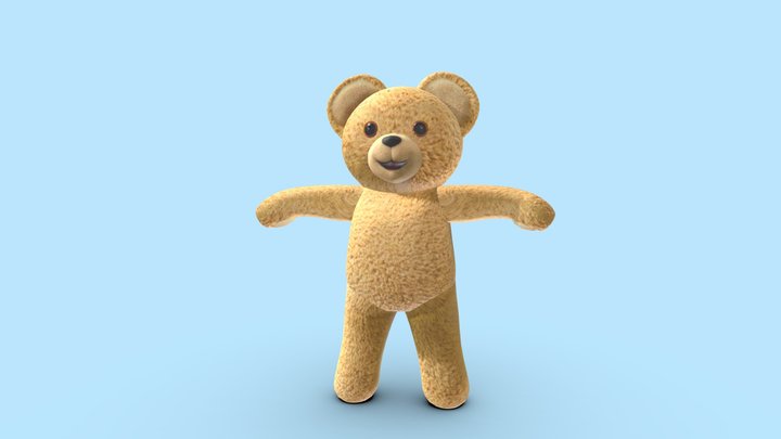 Snuggle Bear - L'ourson Cajoline T pause 3D Model