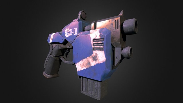 Sci-fi Pistol 3D Model