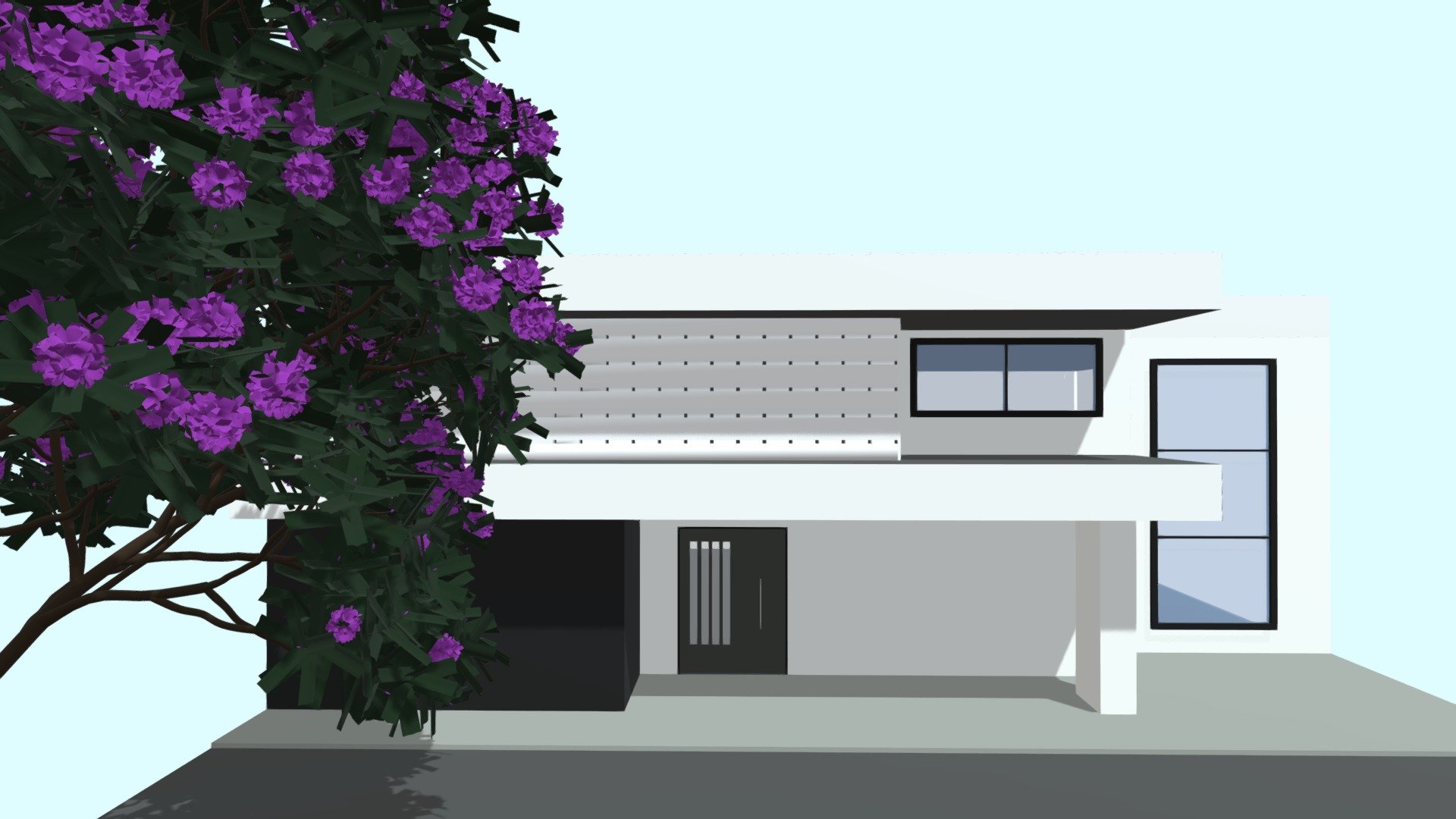 modern house sketchup