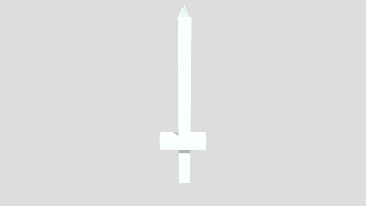 minecraft looking sword without textures 3D Model