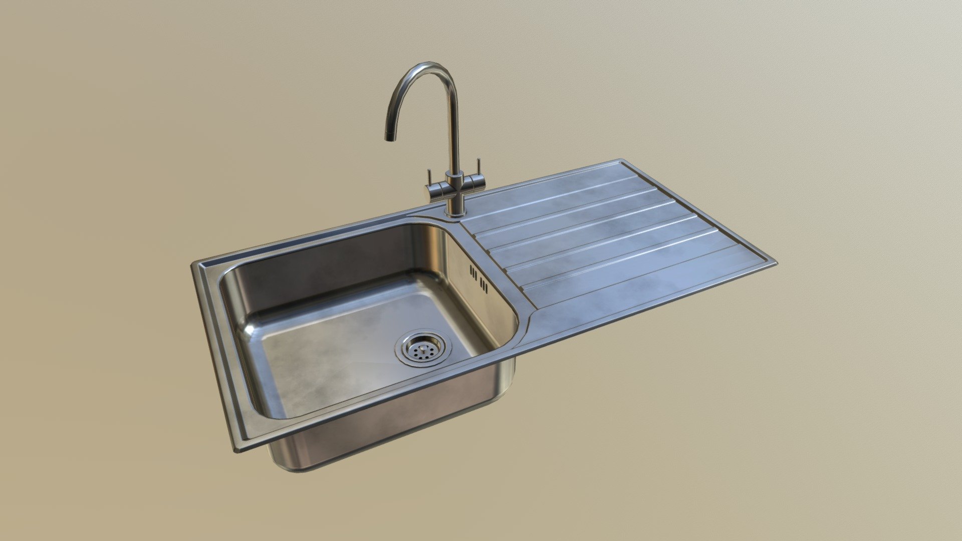 Kitchen Sink 3d Model By Phild [8101a2b] Sketchfab