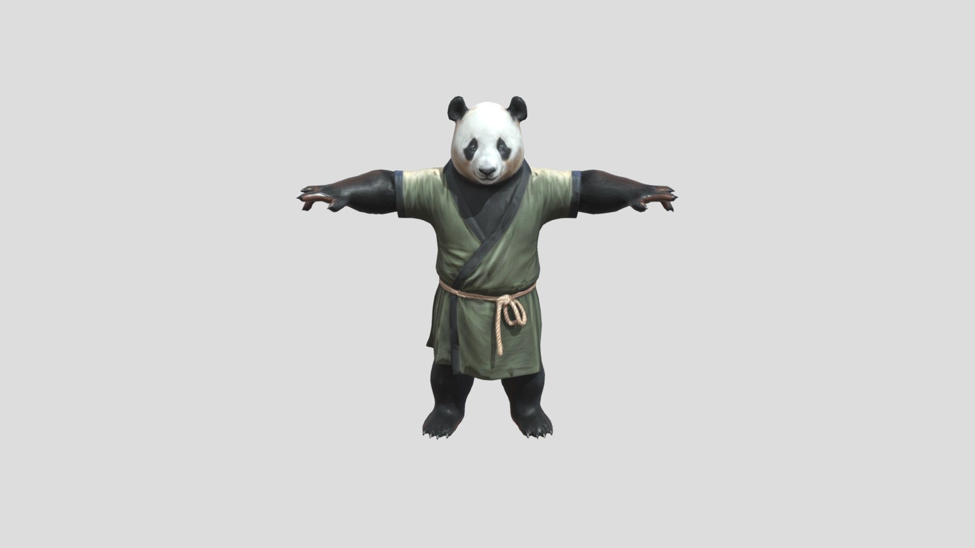 Panda in a Robe - 3D model by danlovesmothers (@dodan54) [8101dde ...