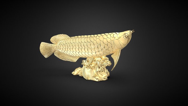 Prima Golden Arowana 3D Model