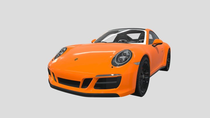 2018 Porsche 911 Carrera 4 GTS (detail interior) 3D Model