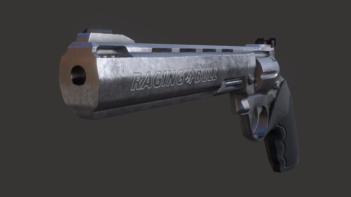 Taurus "Raging Bull" .44 Magnum 3D Model