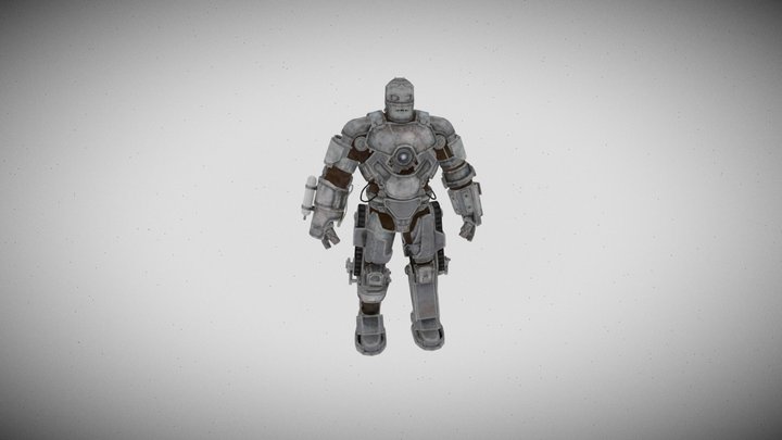 iron_man_mark-i_textured_rigged 3D Model