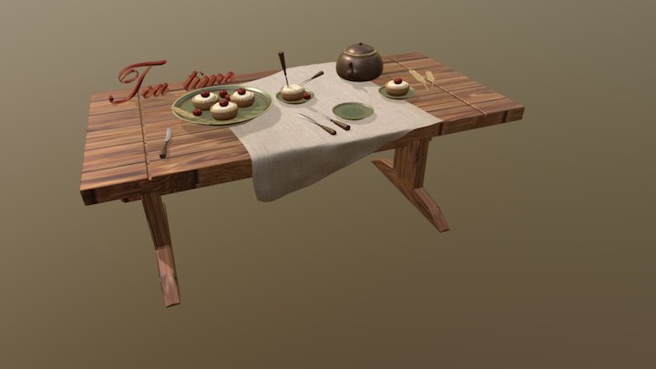 Tea Party Complete 3D Model
