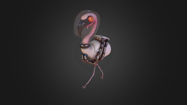 Buzz, the Space Force Flamingo 3D Model