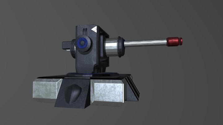 Turret Sci-Fi 3D Model
