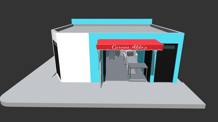 Aldo's Butcher shop 3D Model