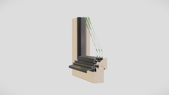 L1 Holz Metall Fenster Von Euw 3D Model