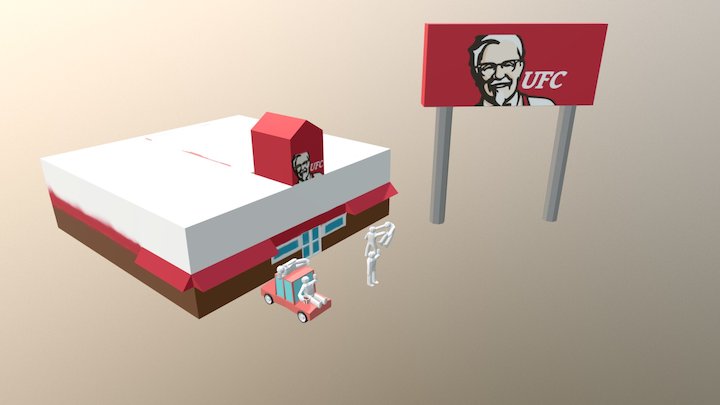 People at UFC 3D Model