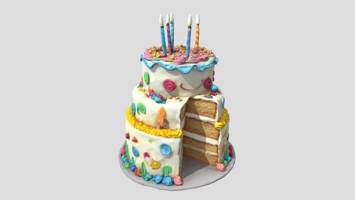 Birthday Cake for 5 Year Old – Kostenloses 3D-Modell STL