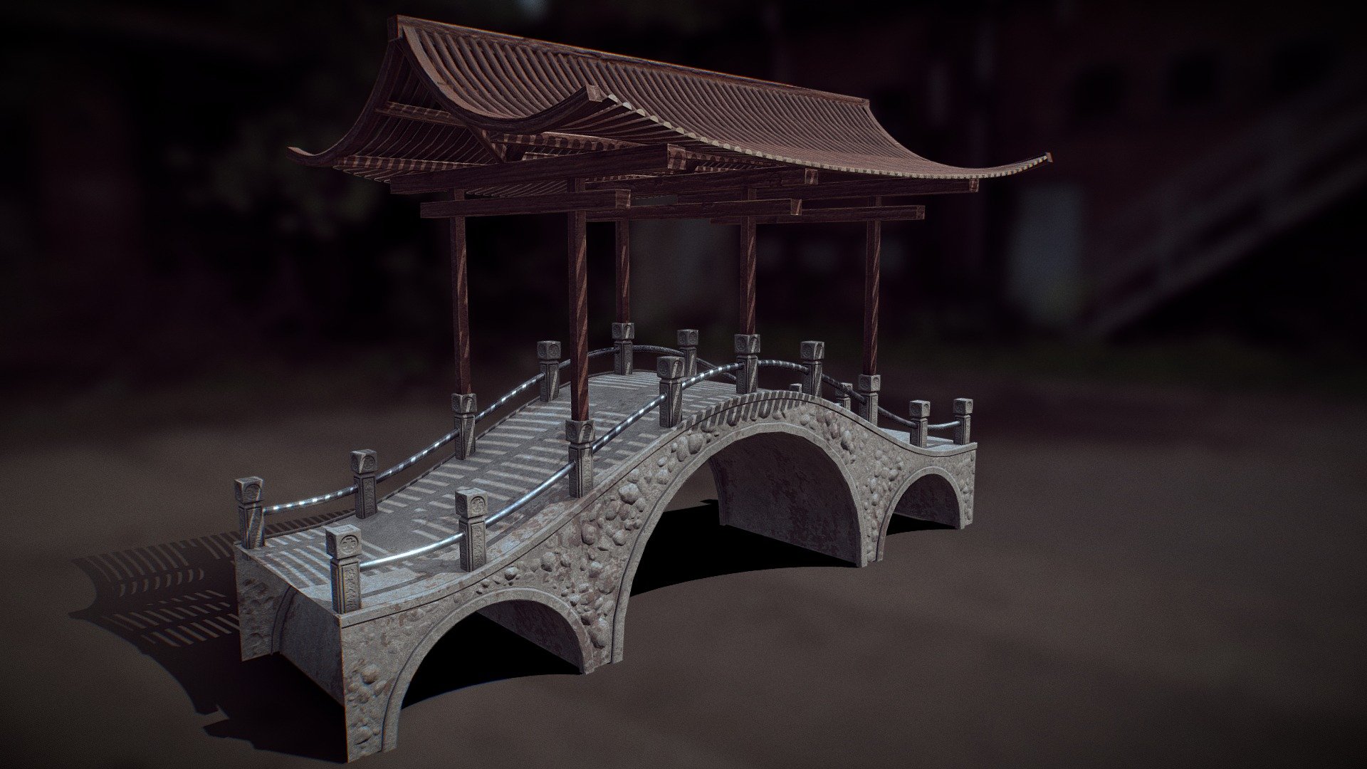 China Bridge 3d Model By Ravenmaddevil 810bb09 Sketchfab