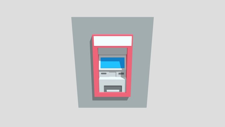 Low Poly ATM Machine | Game Ready | PBR