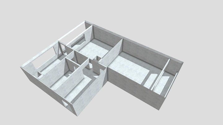 Building Apartment Lulin Base No Roof. 3D Model