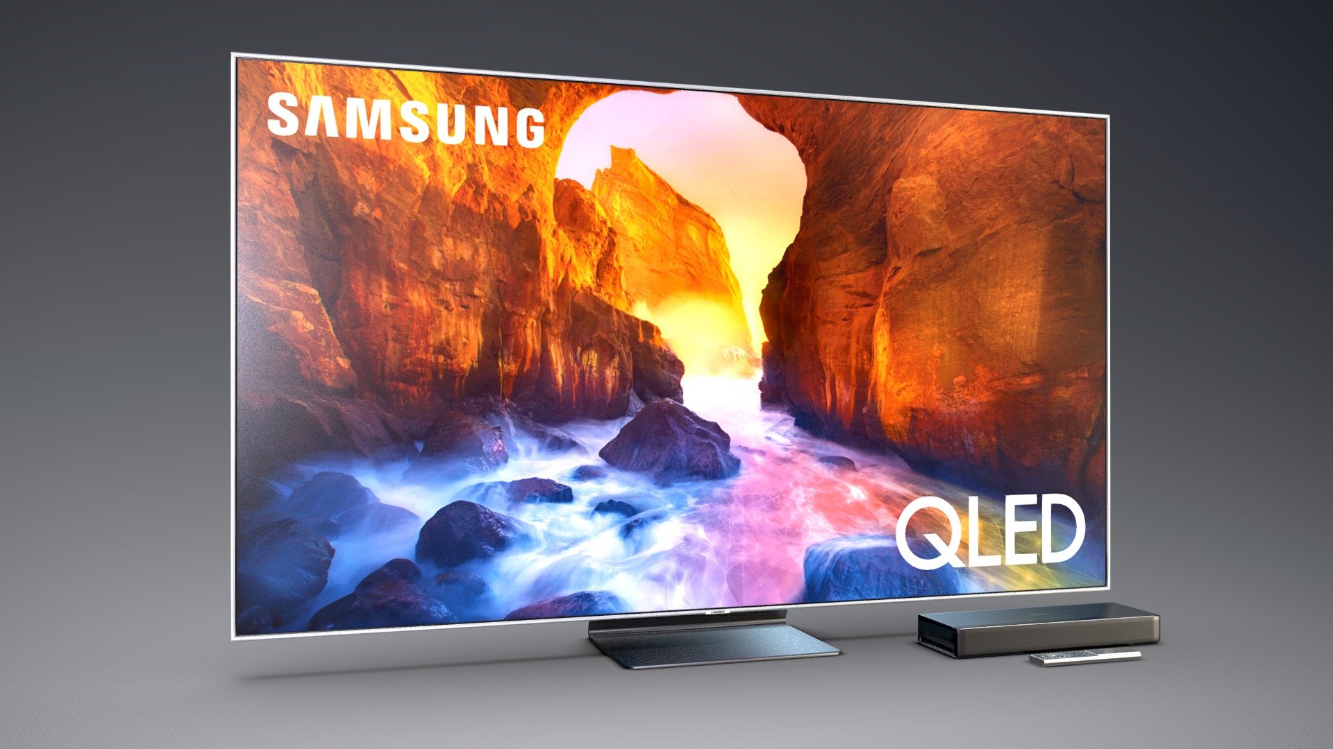 Samsung TV Q90 Set - Television, Remote, Box