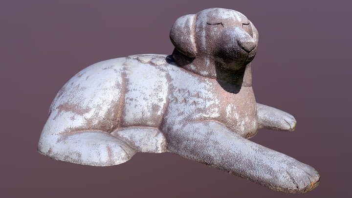 Dog with Little Wings Sculpture 3D Model