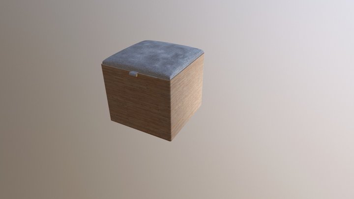 Puff baú embutido 3D Model