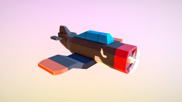 Corsair Fighter Aircraft LowPoly 3D Model