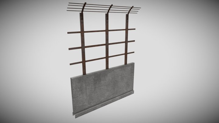 Fences Concretes 3D Model