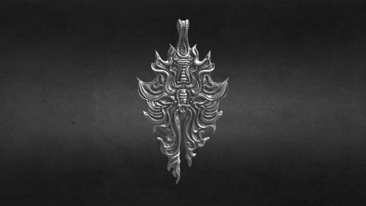 Horde/Cthulhu Pendent 3D Model