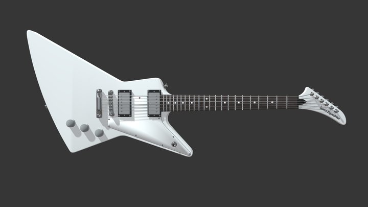 Guitar (White Explorer) 3D Model