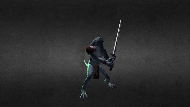 Lizard Soldier Animations 3D Model