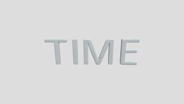 Text 'TIME' in black 3D Model