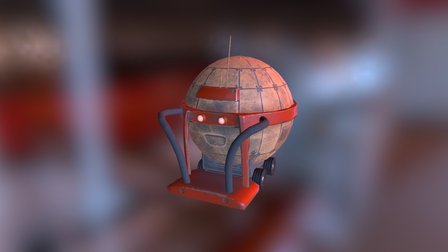 Happy Cleaning Robot 3D Model
