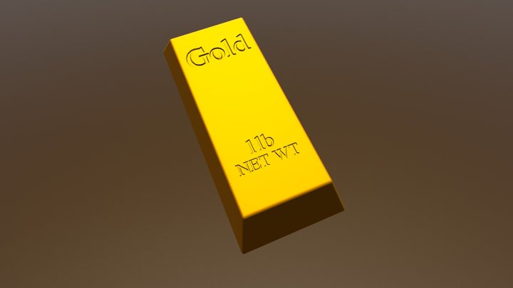 Gold Bar Top 3D Model