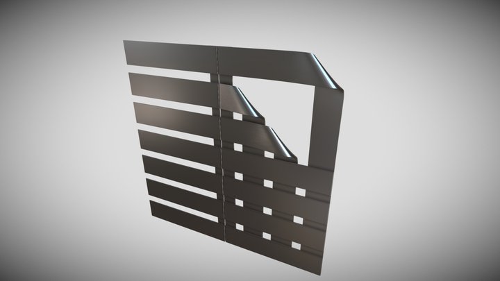 Portão-dobra 3D Model