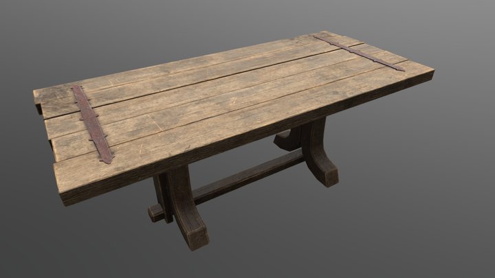 MEDIEVAL TABLE 3D Model