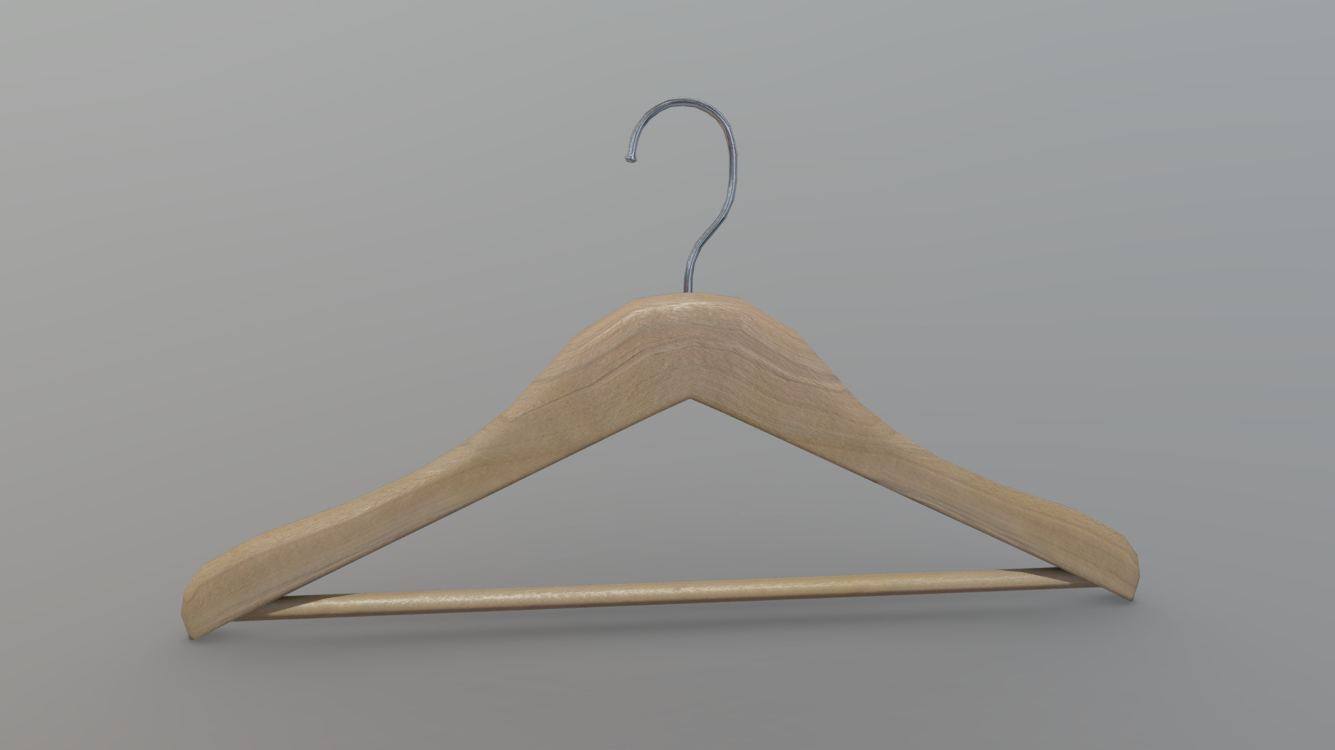 3D model Hanger - This is a 3D model of the Hanger. The 3D model is about a wooden spoon with a handle.