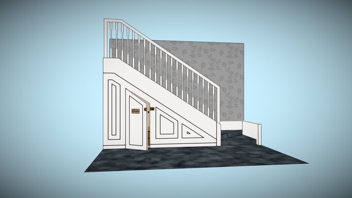 Cupboard under the stairs 3D Model