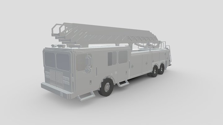 Fire Ladder Truck 3D Model