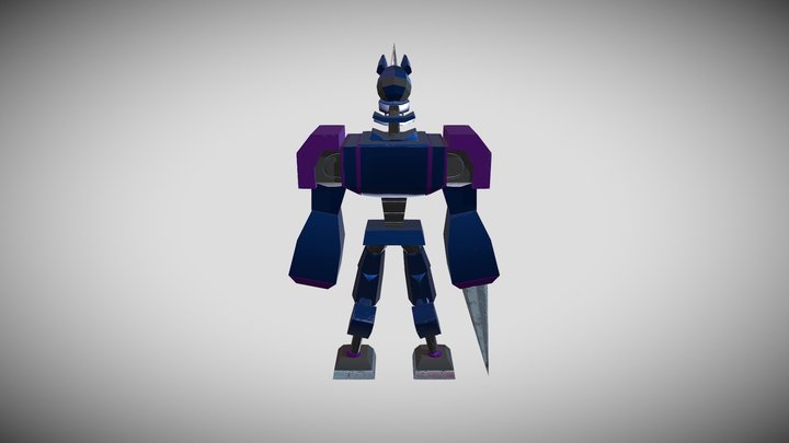 Robot Unicorn Enemy 3D Model