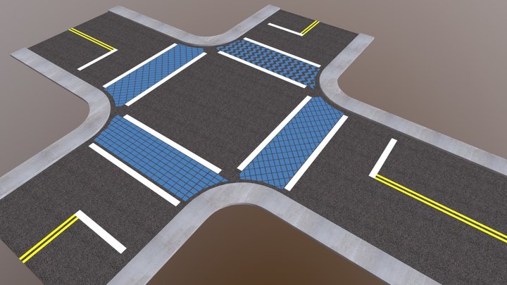 Paso Peatonal Con Diseño 3D Model