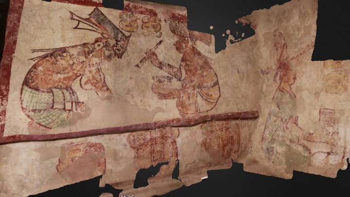 Visual Reconstruction of Classic Maya pyramid. 3D Model