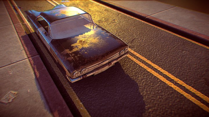 Rusty Chevy Impala 60 3D Model