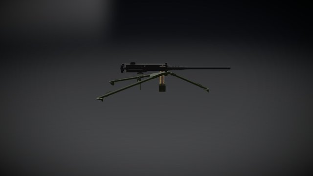 M2 Browning 3D Model