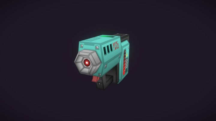 Low-Fi Laser Gun 3D Model