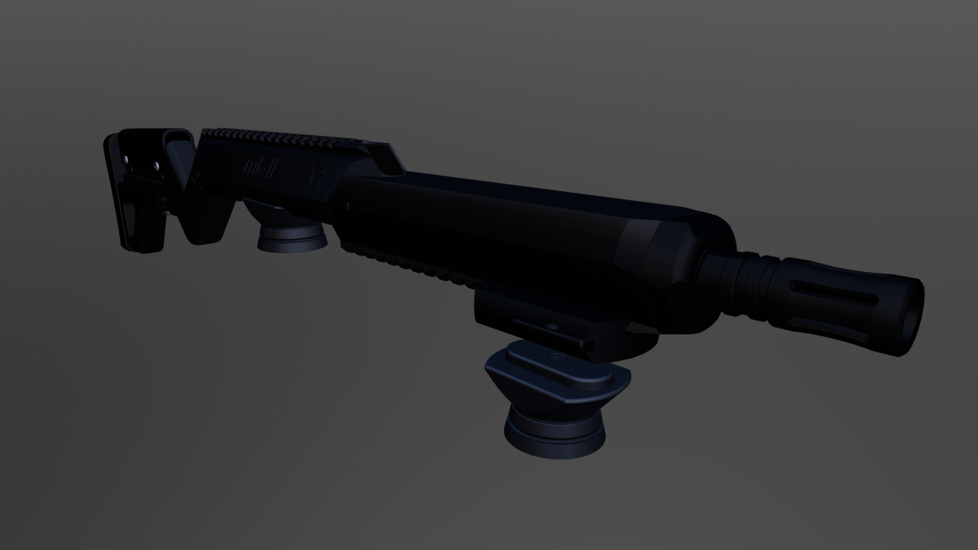 VR Gun Stock Virtual Rifle Systems MKII 3D model by