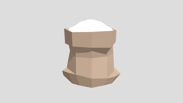 Sack of Flour Low Poly