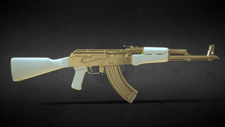 AK_47_Gold 3D Model