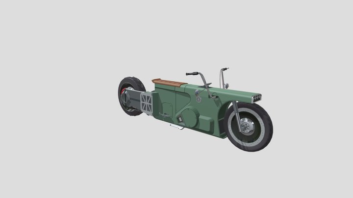 Dieselpunk Motorcycle V7 3D Model