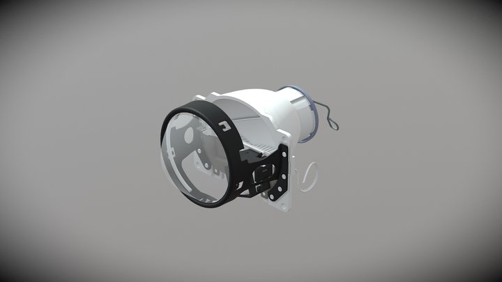 Bixenon - Bihalogen Projector Hella R (koito Q5) 3D Model