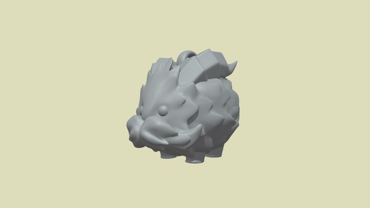 Valorant Arcane Poro Gun Buddy Keyring 3D Model